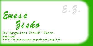 emese zisko business card